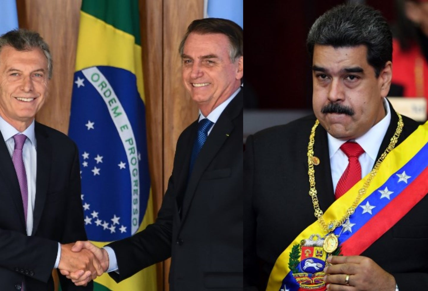 Los presidentes de Brasil y Argentina, Jair Bolsonaro y Mauricio Macri arremetieron contra Nicolás Maduro.